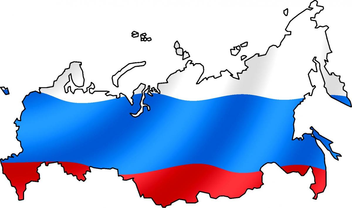 Mapa da bandeira da Rússia