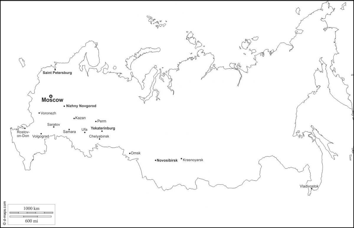 Mapa vazio da Rússia