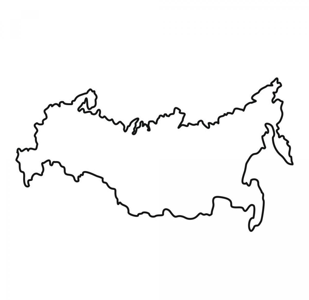 Mapa de contornos da Rússia