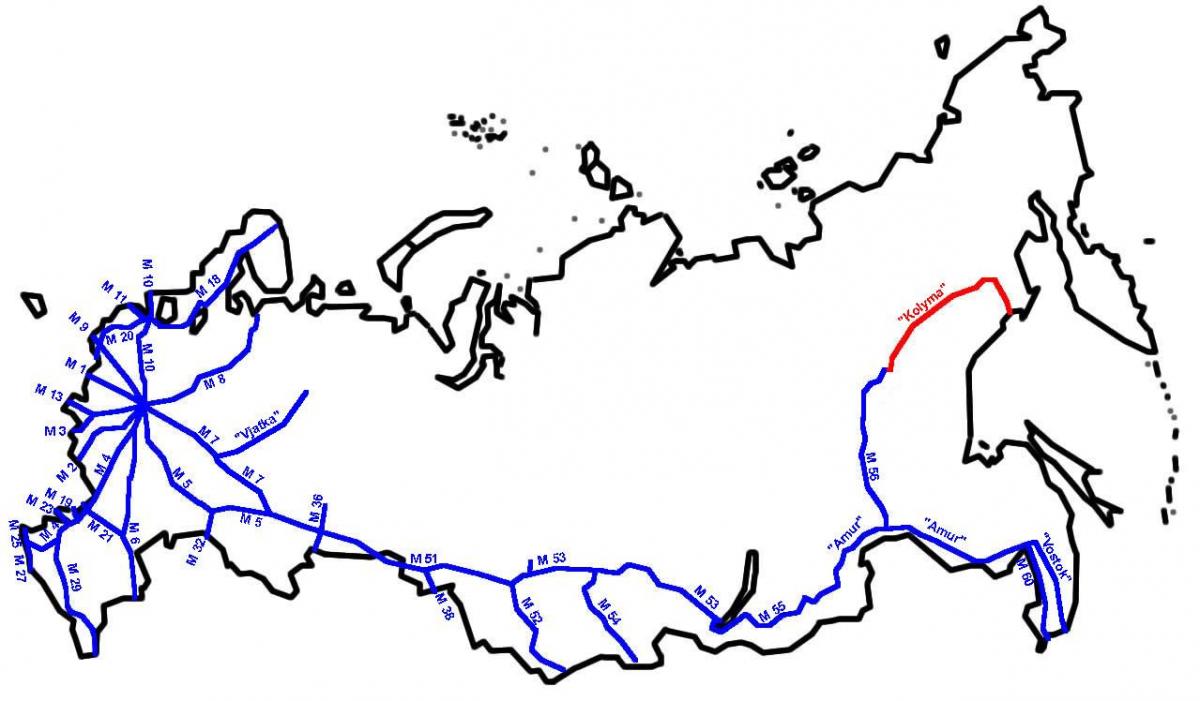 Mapa de condução da Rússia