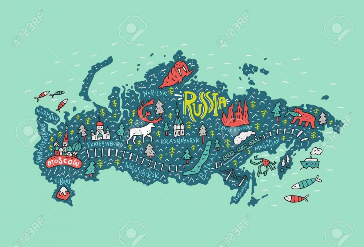 Mapa de viagem à Rússia